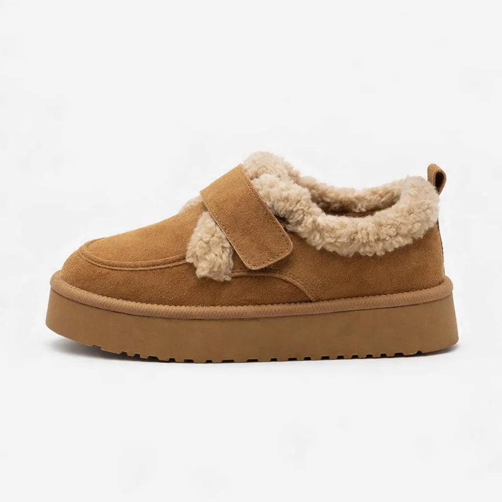 Winter Plush Lined Platform Slip-On Shoes